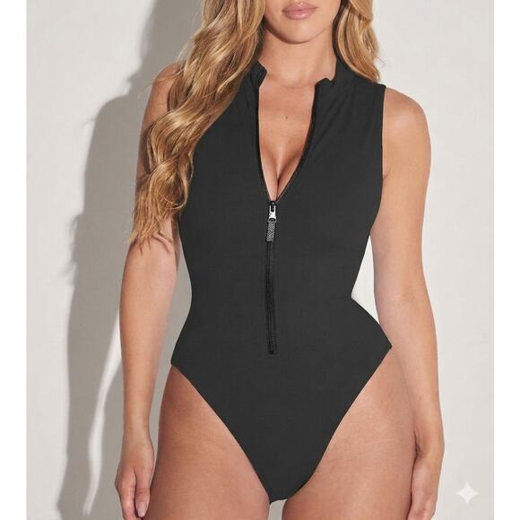 Ta3 Other - NEW TA3 Women's XS Sleeveless Surfy Shapewear One Piece Swimsuit Black Reg/Long